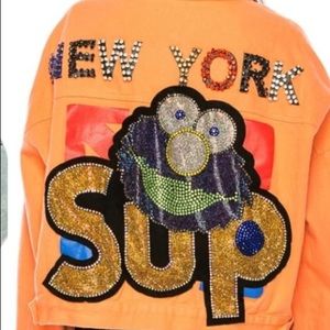 Sup Cookie Monster Denim Jacket